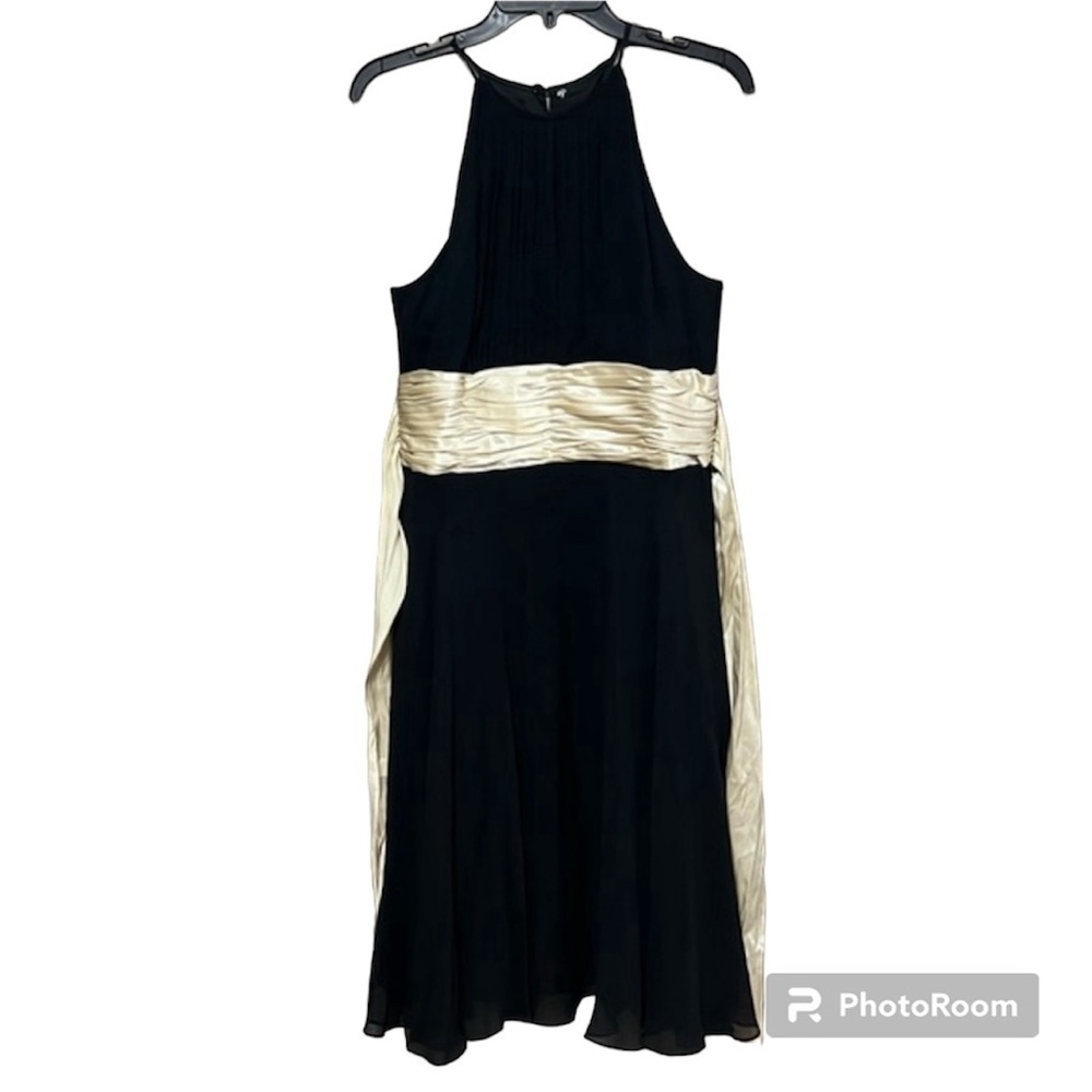 Maggy London Silk Halter Neck Dress